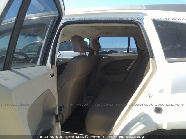 1B3HB28B68D583369 - 2008 DODGE CALIBER WHITE photo 8