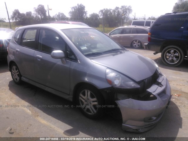 JHMGD38637S019751 - 2007 HONDA FIT S SILVER photo 1