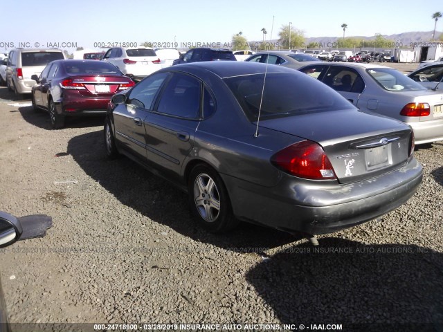 1FAFP56S22G200504 - 2002 FORD TAURUS SEL GRAY photo 3