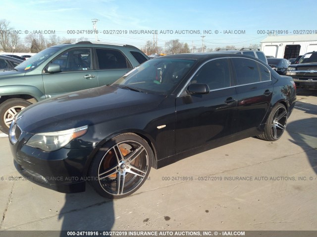 WBANE535X7CY07675 - 2007 BMW 525 I BLACK photo 2