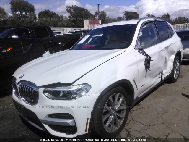 5UXTR9C54JLC79677 - 2018 BMW X3 XDRIVEM40I WHITE photo 2