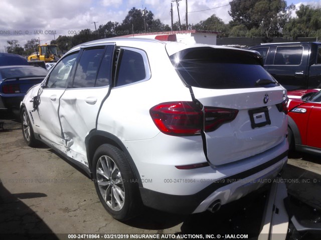 5UXTR9C54JLC79677 - 2018 BMW X3 XDRIVEM40I WHITE photo 3