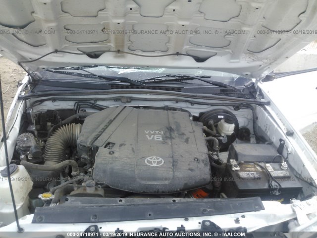 5TFLU4EN3DX066083 - 2013 TOYOTA TACOMA DOUBLE CAB 白色 照片 10