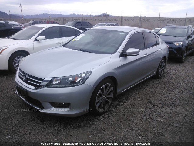 1HGCR2F54FA159688 - 2015 HONDA ACCORD SPORT SILVER photo 2