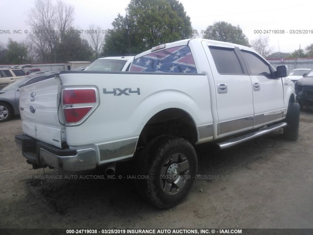 1FTFW1EF0DKD34311 - 2013 FORD F150 SUPERCREW WHITE photo 4
