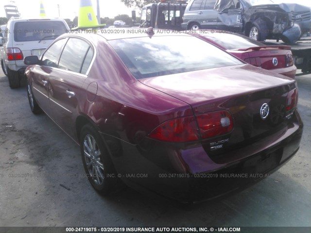 1G4HD57M99U136609 - 2009 BUICK LUCERNE CXL RED photo 3