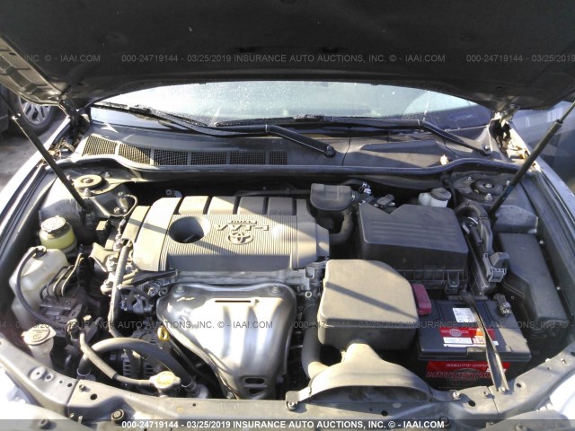 4T4BF3EK9BR143660 - 2011 TOYOTA CAMRY SE/LE/XLE GRAY photo 10