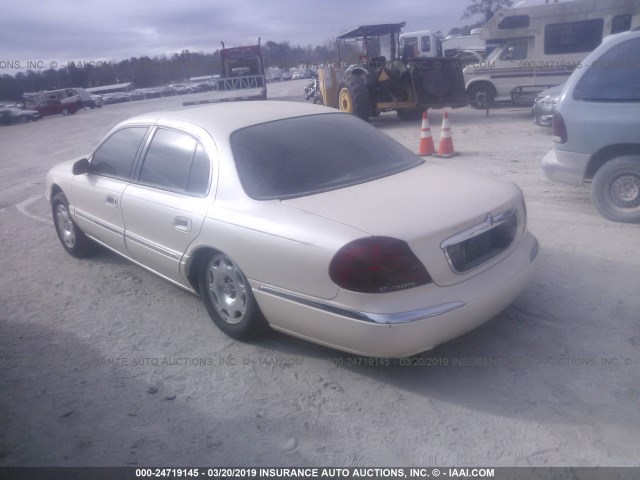 1LNFM97V0WY608420 - 1998 LINCOLN CONTINENTAL  CREAM photo 3