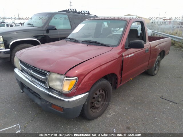 4TANL42N1VZ239536 - 1997 TOYOTA TACOMA RED photo 2