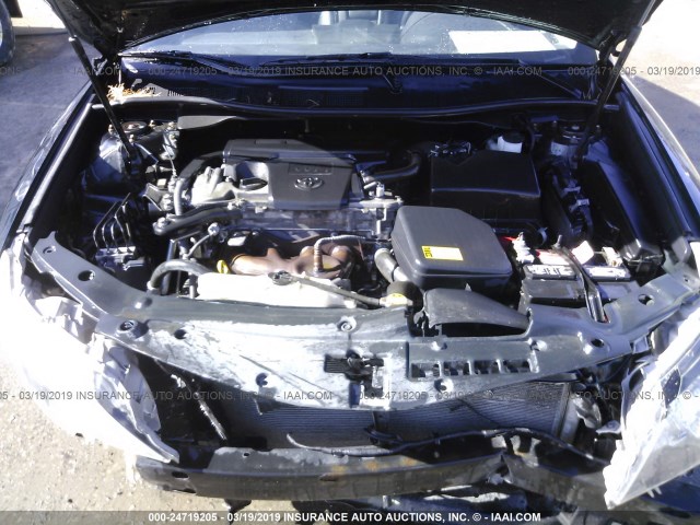 4T1BF1FK6CU071329 - 2012 TOYOTA CAMRY SE/LE/XLE BLACK photo 10
