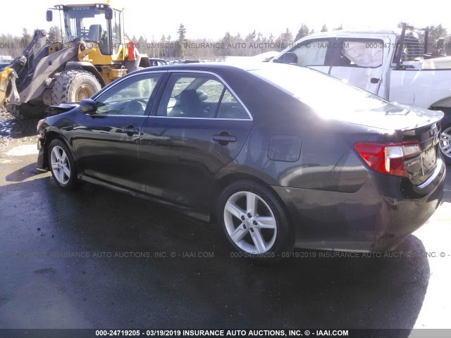 4T1BF1FK6CU071329 - 2012 TOYOTA CAMRY SE/LE/XLE BLACK photo 3