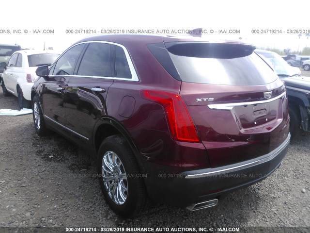 1GYKNBRS9HZ318436 - 2017 CADILLAC XT5 LUXURY RED photo 3