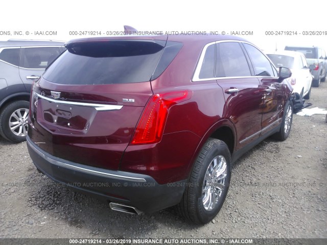 1GYKNBRS9HZ318436 - 2017 CADILLAC XT5 LUXURY RED photo 4