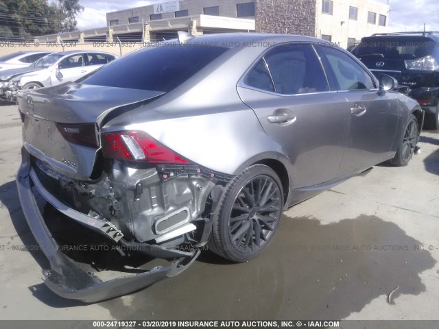 JTHBF1D28E5007912 - 2014 LEXUS IS 250 SILVER photo 4