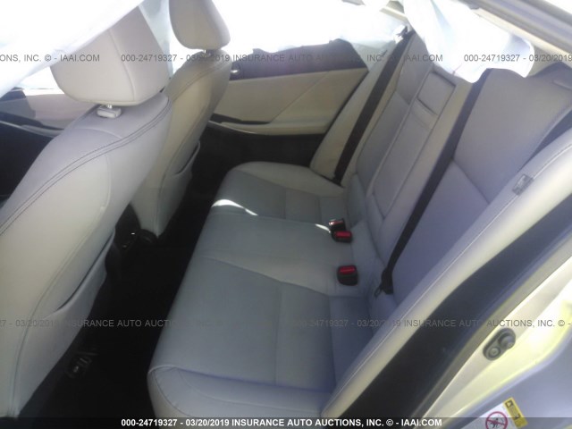 JTHBF1D28E5007912 - 2014 LEXUS IS 250 SILVER photo 8