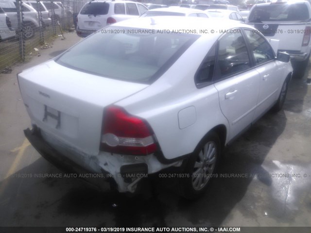 YV1MS382742021726 - 2004 VOLVO S40 2.4I WHITE photo 4