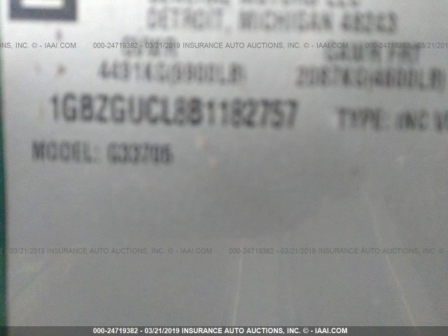 1GBZGUCL8B1182757 - 2011 CHEVROLET EXPRESS G3500  Unknown photo 9
