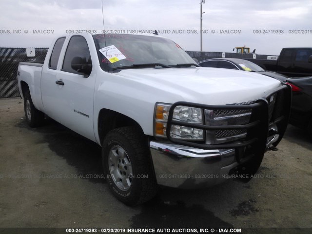 1GCRKSE70DZ384253 - 2013 CHEVROLET SILVERADO K1500 LT WHITE photo 1