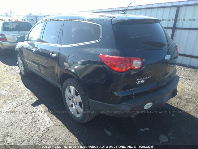 1GNKRLED1BJ364296 - 2011 CHEVROLET TRAVERSE LTZ Dark Blue photo 3