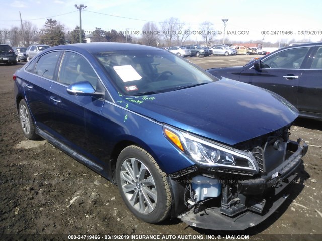 5NPE34AF4FH236315 - 2015 HYUNDAI SONATA SPORT/LIMITED BLUE photo 1