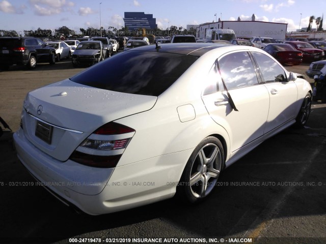 WDDNG71X67A087211 - 2007 MERCEDES-BENZ S 550 WHITE photo 4