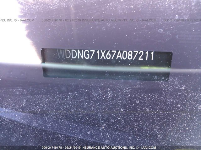 WDDNG71X67A087211 - 2007 MERCEDES-BENZ S 550 WHITE photo 9