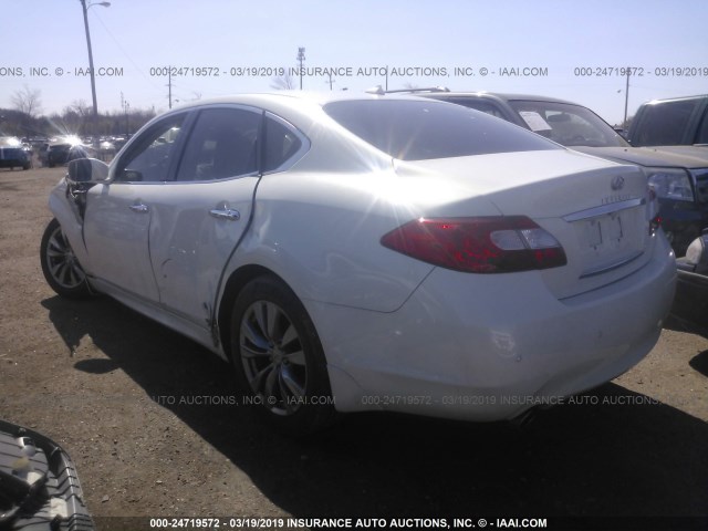 JN1BY1AR5DM603144 - 2013 INFINITI M37 X WHITE photo 3