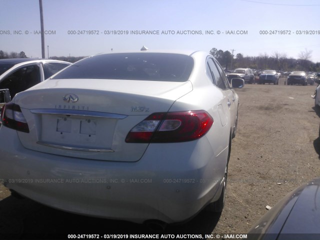 JN1BY1AR5DM603144 - 2013 INFINITI M37 X WHITE photo 4