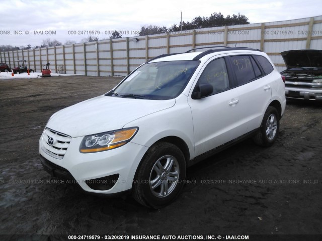 5XYZGDAB4BG030738 - 2011 HYUNDAI SANTA FE GLS WHITE photo 2