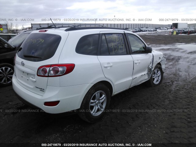 5XYZGDAB4BG030738 - 2011 HYUNDAI SANTA FE GLS WHITE photo 4