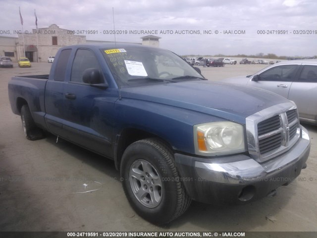 1D7HE42N25S186839 - 2005 DODGE DAKOTA SLT BLUE photo 1