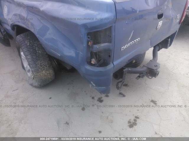 1D7HE42N25S186839 - 2005 DODGE DAKOTA SLT BLUE photo 6