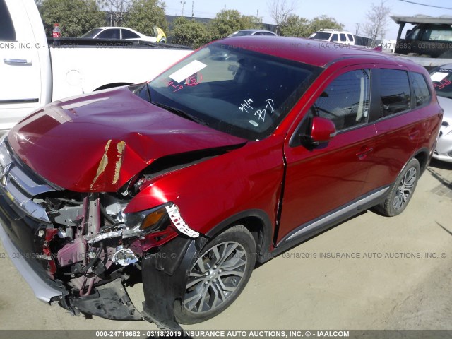 JA4AZ3A30HZ045588 - 2017 MITSUBISHI OUTLANDER SE/SEL RED photo 2