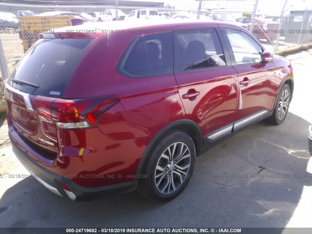 JA4AZ3A30HZ045588 - 2017 MITSUBISHI OUTLANDER SE/SEL RED photo 4