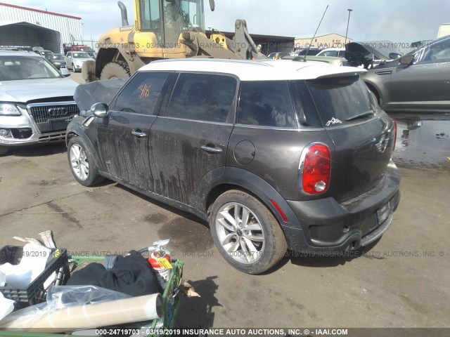 WMWZC5C56BWH99818 - 2011 MINI COOPER S COUNTRYMAN GRAY photo 3