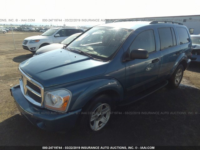 1D4HB48D04F117255 - 2004 DODGE DURANGO SLT BLUE photo 2