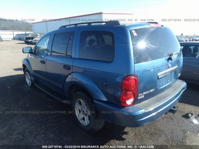 1D4HB48D04F117255 - 2004 DODGE DURANGO SLT BLUE photo 3