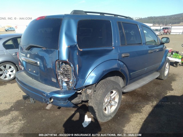 1D4HB48D04F117255 - 2004 DODGE DURANGO SLT BLUE photo 4