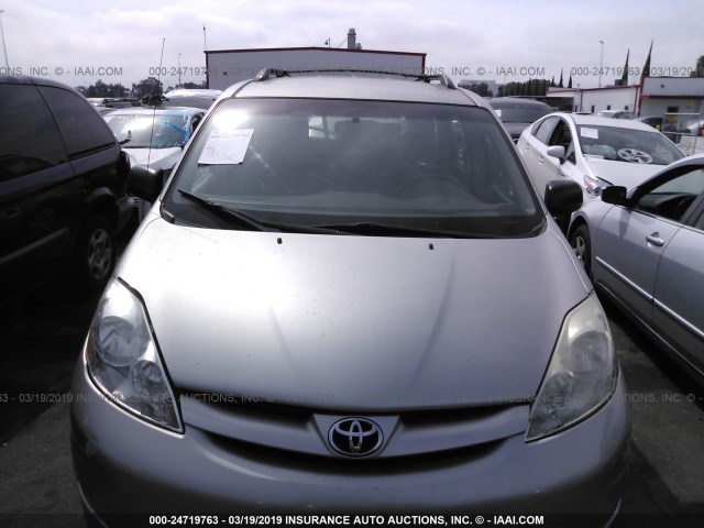 5TDZK23C77S069276 - 2007 TOYOTA SIENNA CE/LE SILVER photo 6