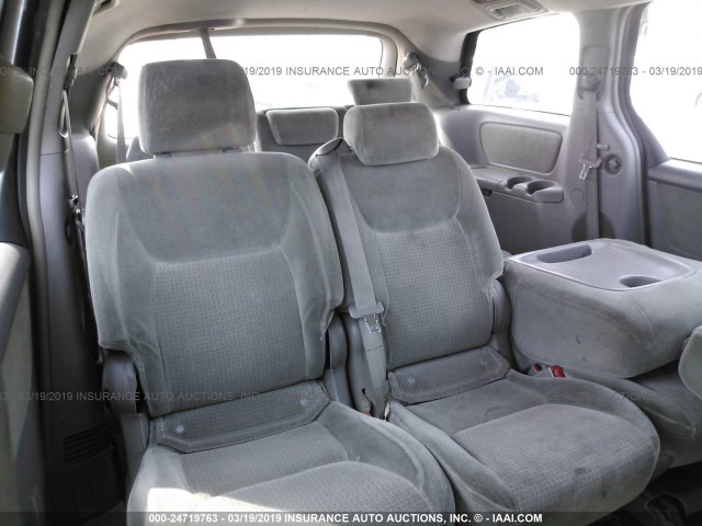 5TDZK23C77S069276 - 2007 TOYOTA SIENNA CE/LE SILVER photo 8