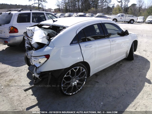 1C3CCBAB3DN670672 - 2013 CHRYSLER 200 LX WHITE photo 4