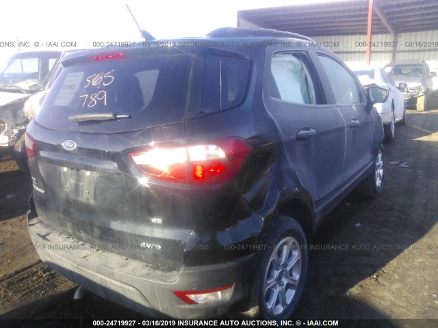 MAJ6P1UL8JC242637 - 2018 FORD ECOSPORT SE BLACK photo 4