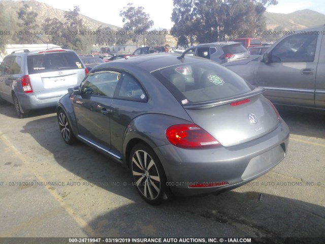 3VWVA7AT5DM658241 - 2013 VOLKSWAGEN BEETLE TURBO GRAY photo 3