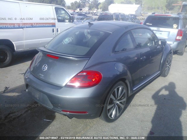 3VWVA7AT5DM658241 - 2013 VOLKSWAGEN BEETLE TURBO GRAY photo 4