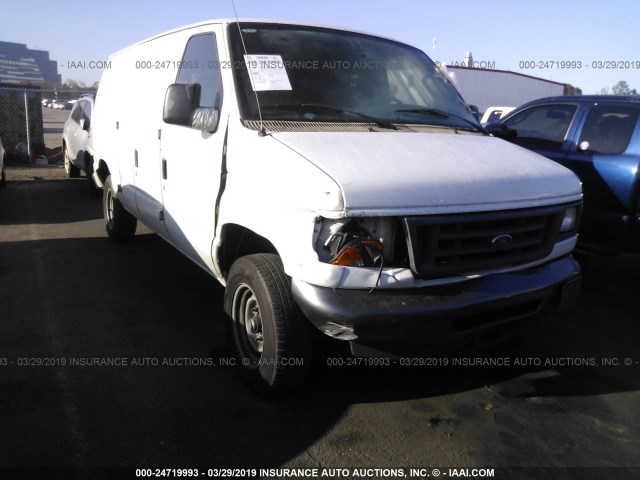 1FTNE14W07DA40125 - 2007 FORD ECONOLINE E150 VAN WHITE photo 1