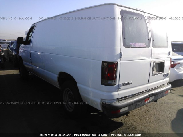 1FTNE14W07DA40125 - 2007 FORD ECONOLINE E150 VAN WHITE photo 3