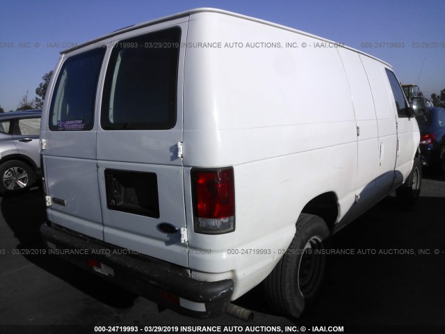 1FTNE14W07DA40125 - 2007 FORD ECONOLINE E150 VAN WHITE photo 4