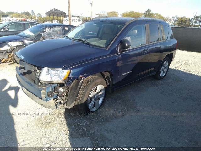 1C4NJCBB6DD141267 - 2013 JEEP COMPASS SPORT BLUE photo 2