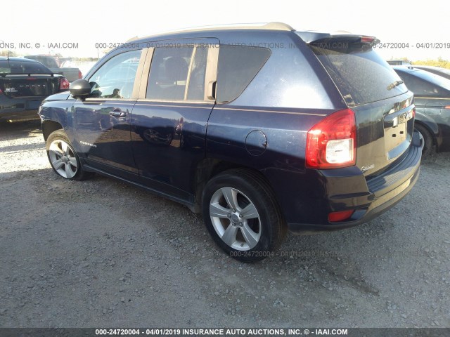 1C4NJCBB6DD141267 - 2013 JEEP COMPASS SPORT BLUE photo 3