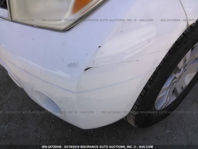 5N1AR18W57C603345 - 2007 NISSAN PATHFINDER LE/SE/XE WHITE photo 6